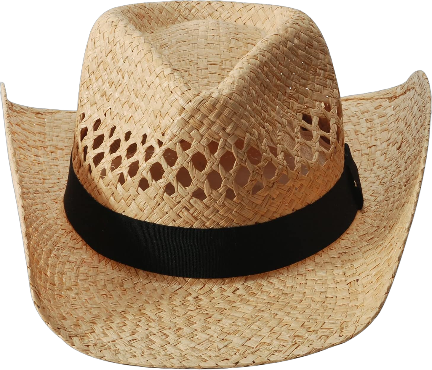 Straw Cowboy Cowgirl Hats for Women Men Summer Beach Sun Hat Panama Woven Straw Hat Wide Brim Western Cowboy Hat