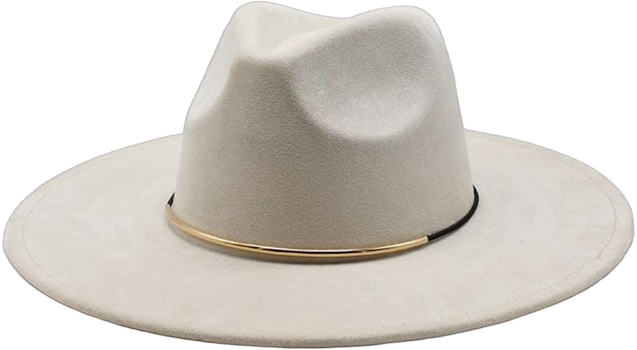 LIDHAY Wide Brim Fedora Hat for Men Women Big Rancher Large Felt Panama One Size Beige