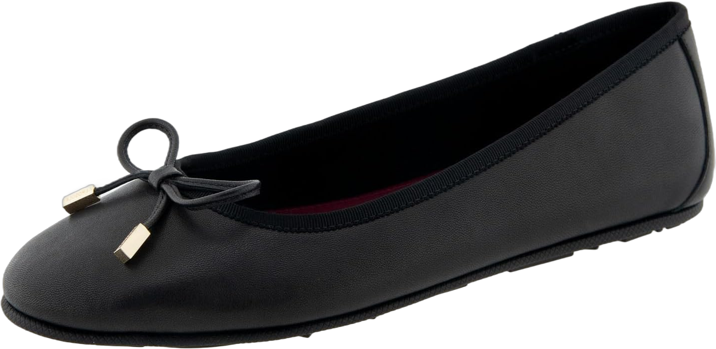 Aerosoles Women's Pia Ballet Flat 10.5 Wide Black Leather