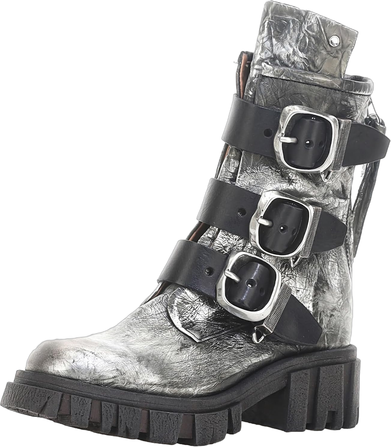 A.S.98 Hamish Women's Chunky Platform Boot 10.5-11 Antique Silver