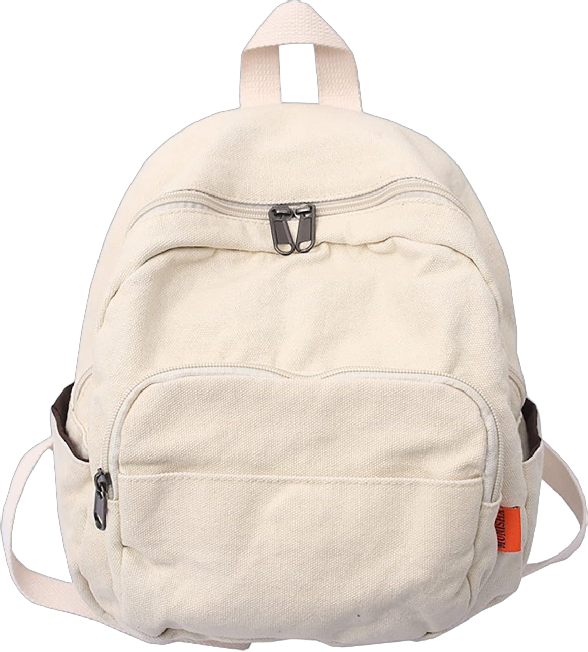 Mini Backpack for Women Men Small Aesthetic Canvas Bag Work Backpack Cute Backpack Purse Casual Daypack (White,One Size)