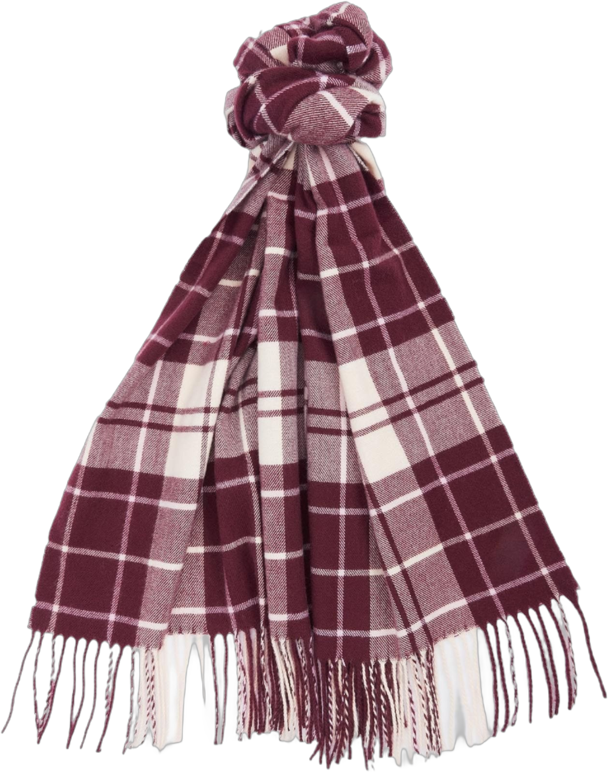 Barbour Womens Hailes Tartan Scarf Cabernet