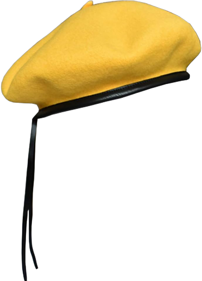 Women's Adjustable Solid Color Wool Artist French Beret Hat One Size-Medium Yellow