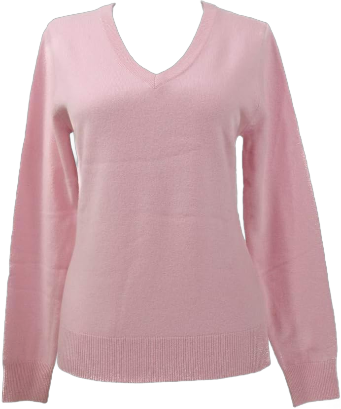 Shephe Womens V Neck Cashmere Sweater 3X-Large Pink