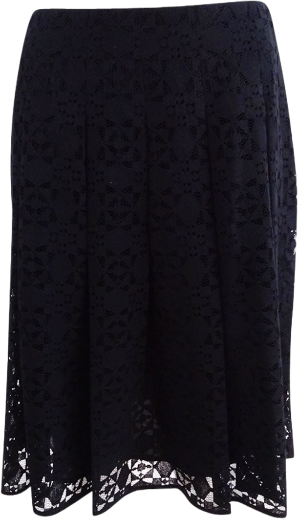 Tommy Hilfiger Women's Lace Skirt (2, Black)