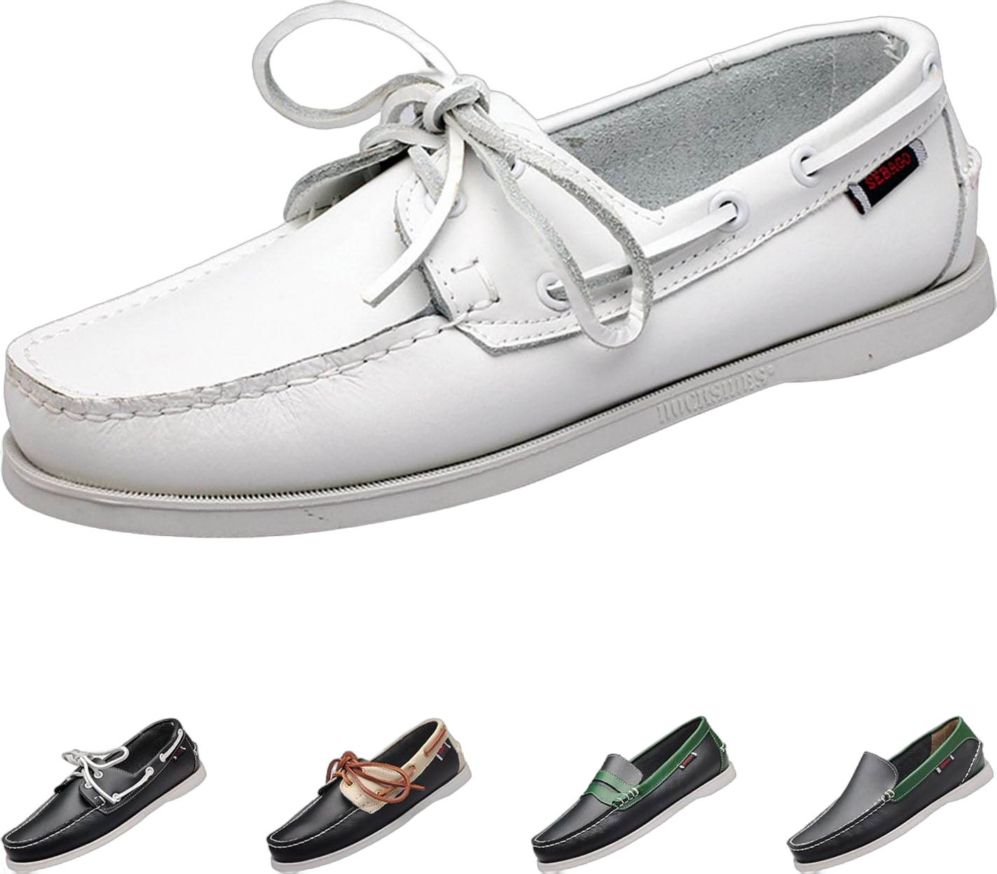 Men's Leather Fashion 2 Eye Boat Shoes,Lightweight Comfort Non-Slip Casual Driving Walking Moccasin Wendy Penny Loafers 7.5 Wide White