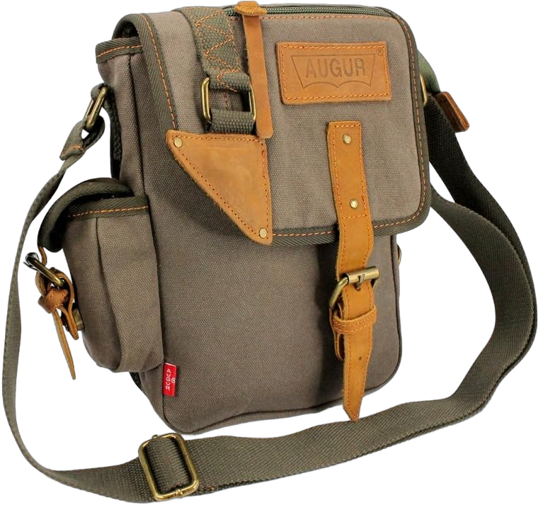 GEARONIC TM Men Military Canvas Messenger Shoulder Sling Belt Crossbody Travel Hiking Bag Satchel