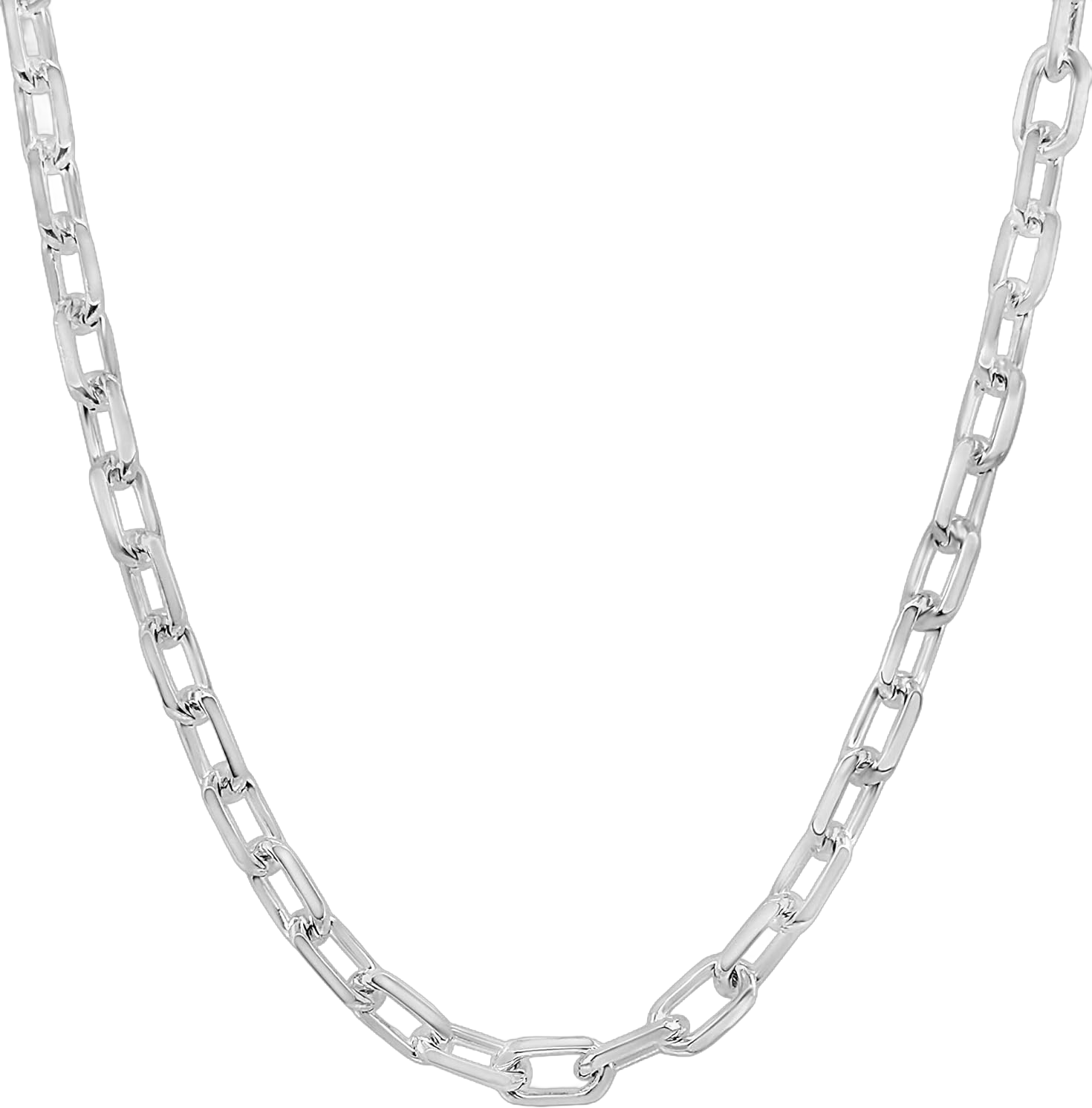 Olive & Chain 925 Sterling Silver Chain Necklace, Anchor Link Forzatina Necklace for Men & Women, Hypoallergenic, Best Fit for Gifting to Loved Ones