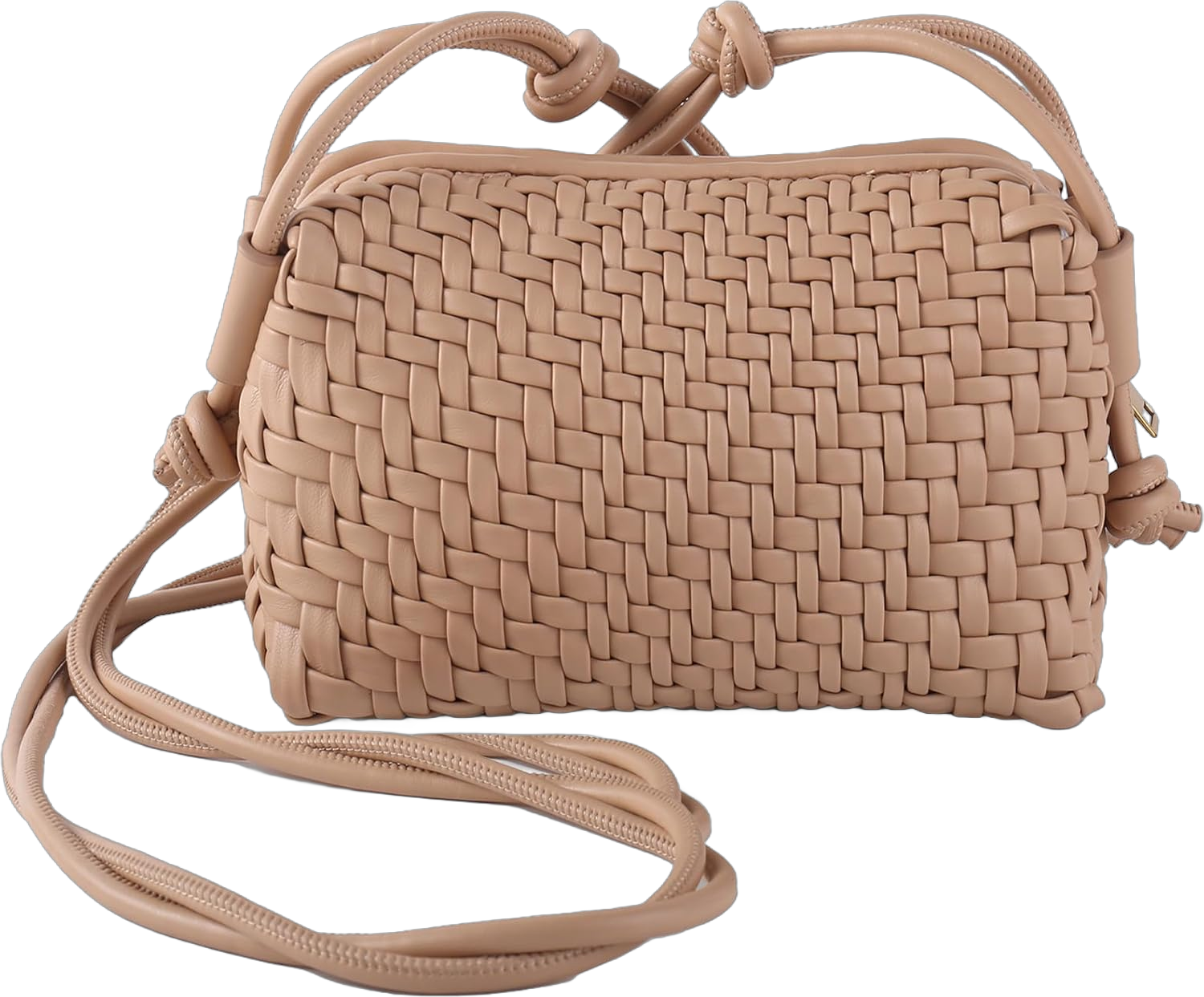 Woven Purse Small Woven Crossbody Bag Clutch Purses for Women Vegan Leather Handbags with Shoulder Strap