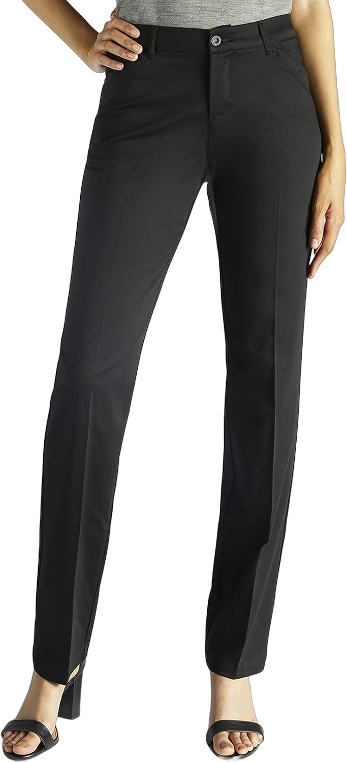 Lee Women's Petite Flex Motion Regular Fit Straight Leg Pant