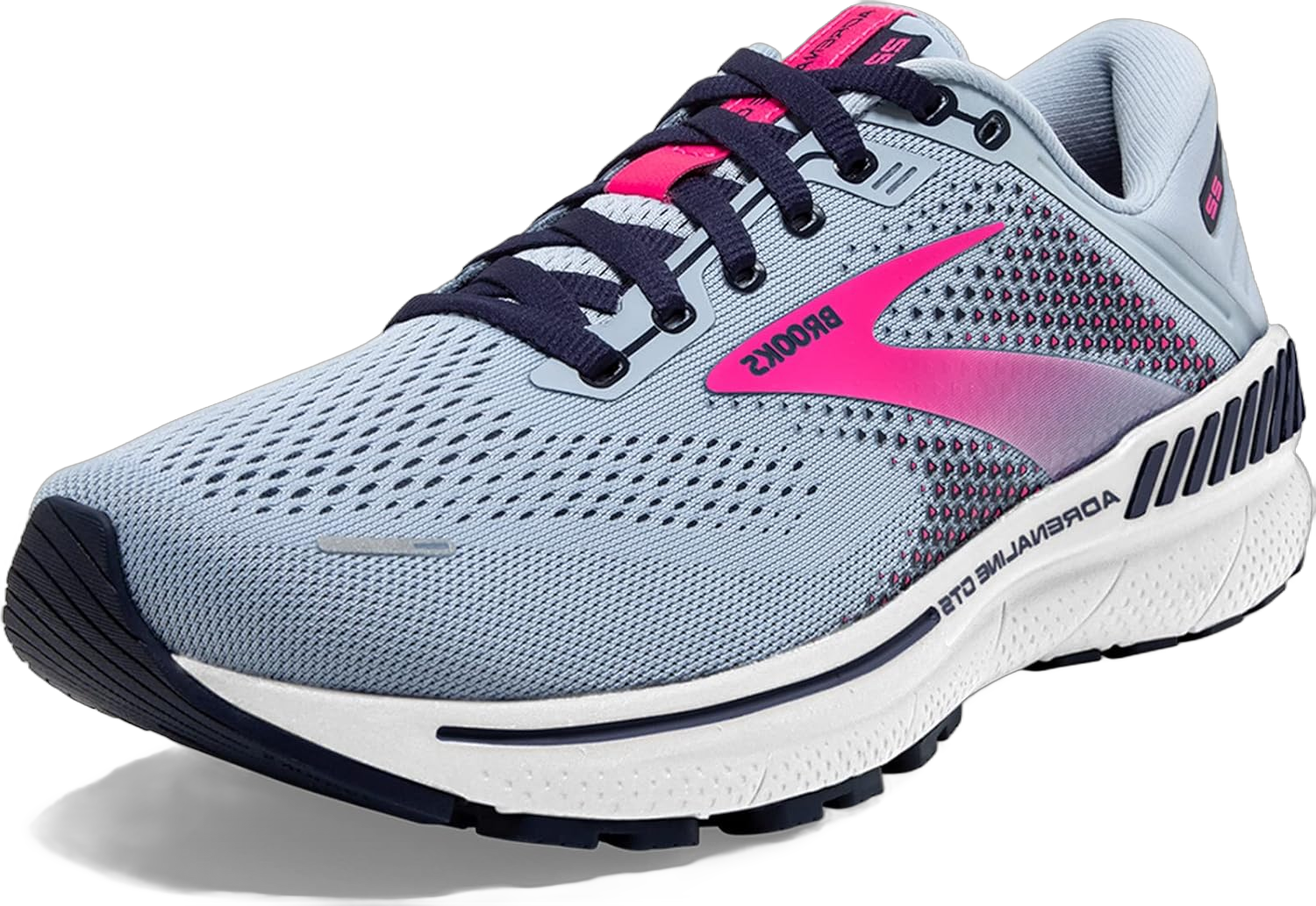 Brooks Women's Adrenaline GTS 22 Supportive Running Shoe 8.5 Kentucky Blue/Peacoat/Pink