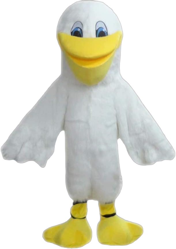 White Pelican Mascot Costume Cosplay Adult Cartoon For Holiday