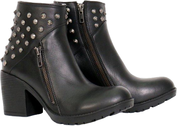 Hot Leathers Women's 5" Studded Ankle Boots With Side Zippers