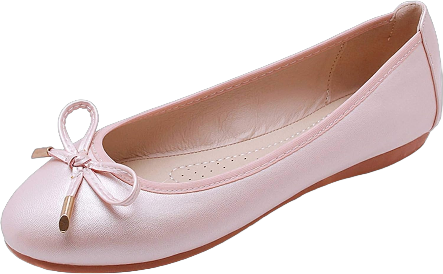 Stunner Women's Fashion Classic Slip-On Ballet Shoes Square Toe Flats 7.5 A Pink