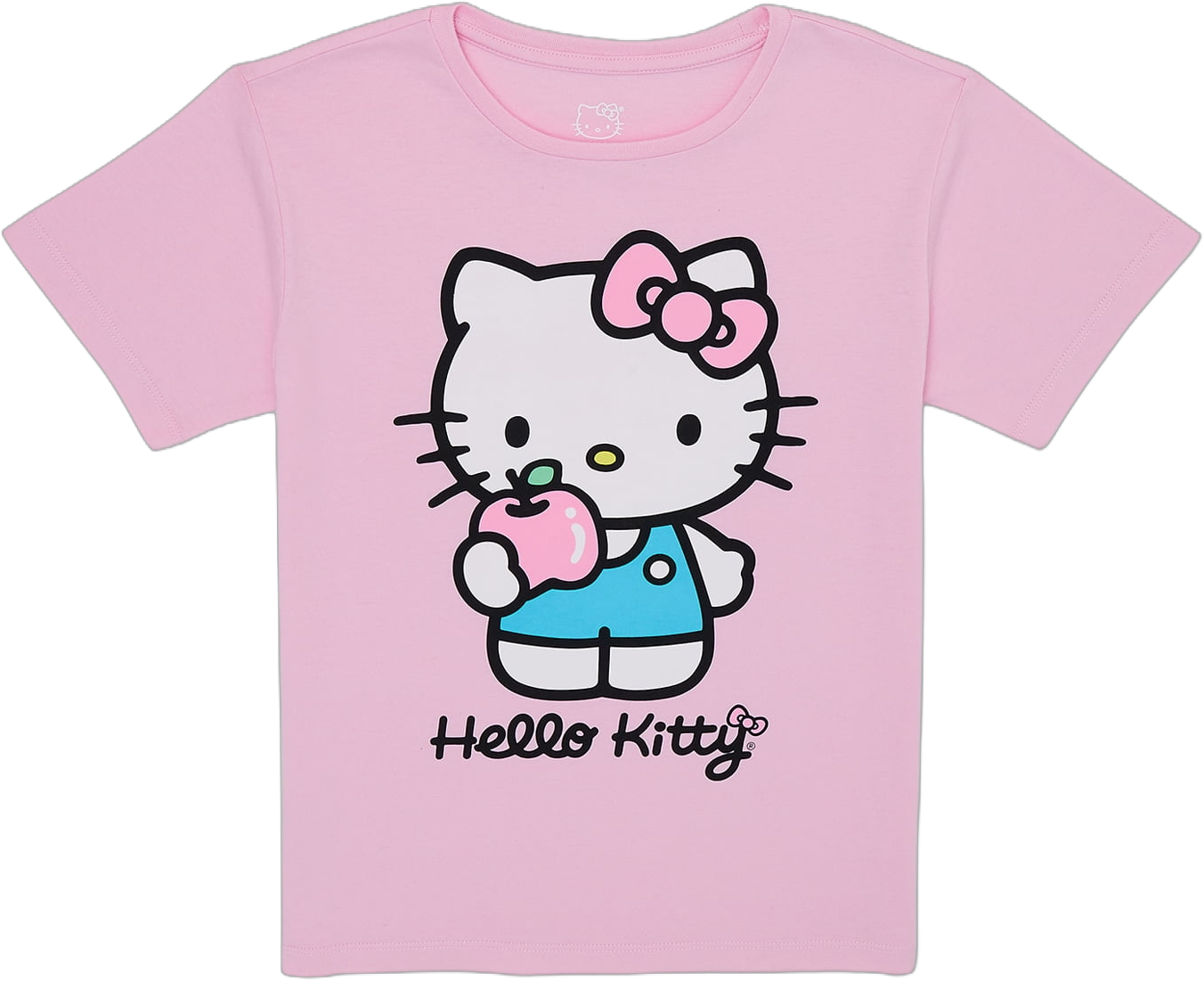 Sanrio Hello Kitty and Apple Girls Graphic Short Sleeve T-Shirt, Sizes 4-16