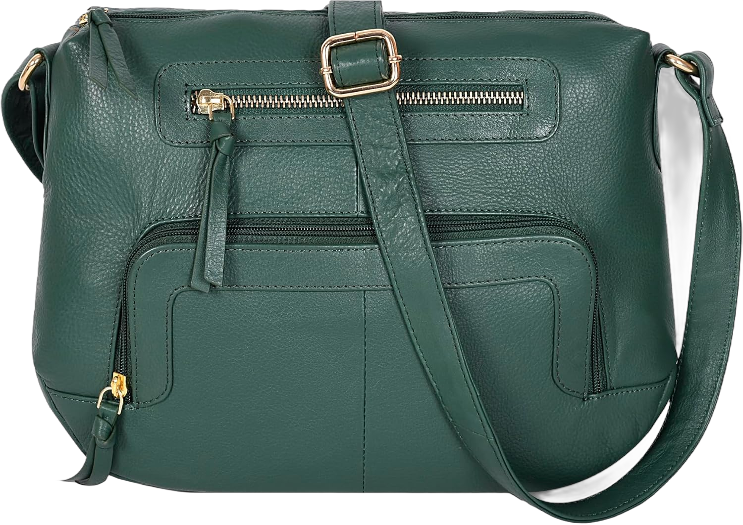 Leather Crossbody Bags For Women - Trendy Women's Leather Purse - Ladies Shoulder Handbag - Sling Bag For Women Nappa Dark Green